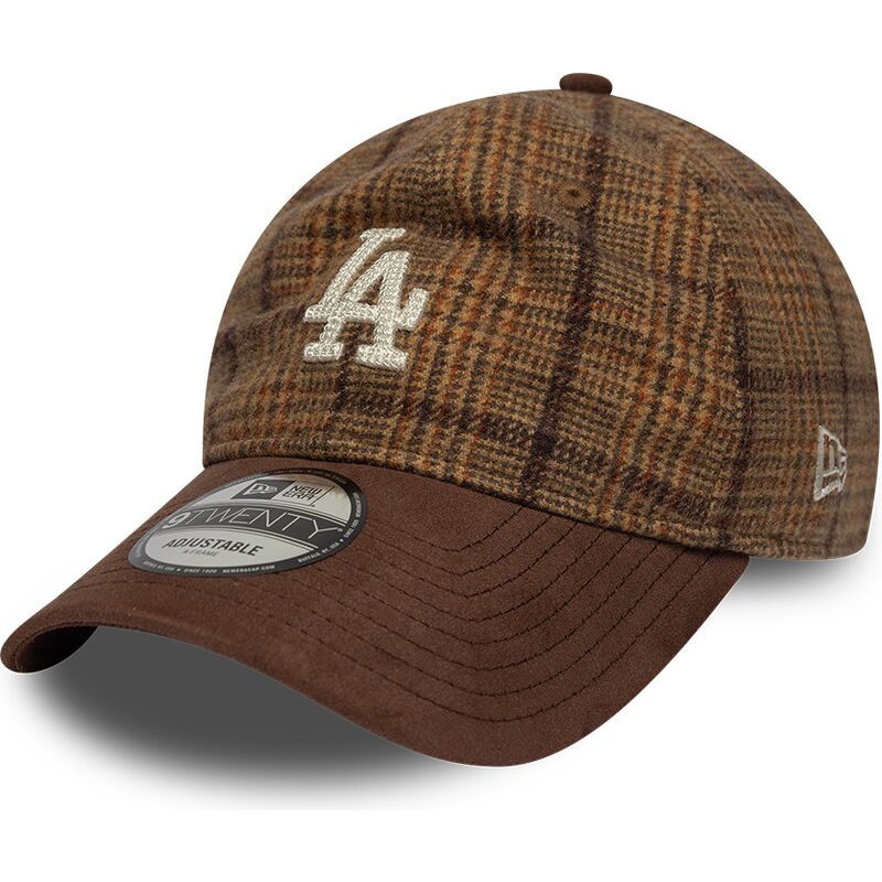 kapa-zaobljena-smeda-podesiv-9twenty-mix-check-los-angeles-dodgers-mlb-new-era