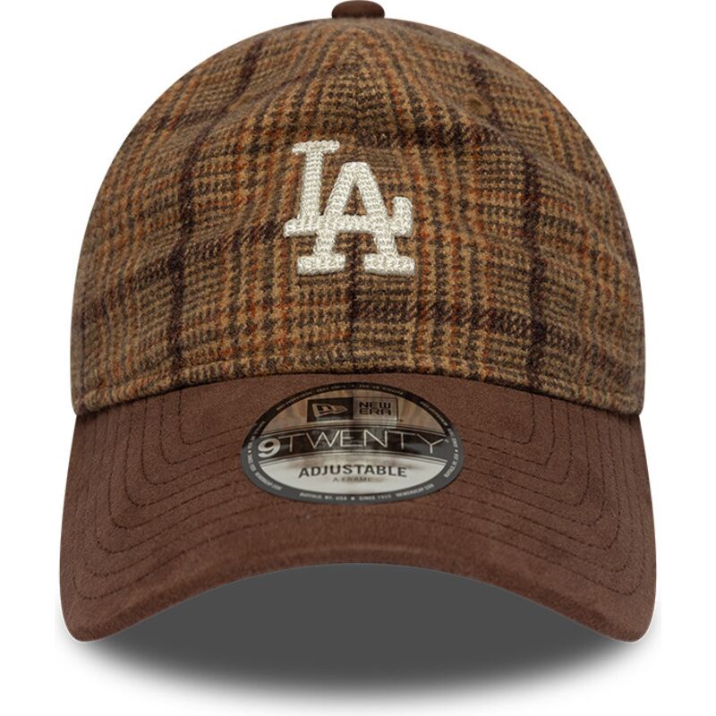 kapa-zaobljena-smeda-podesiv-9twenty-mix-check-los-angeles-dodgers-mlb-new-era