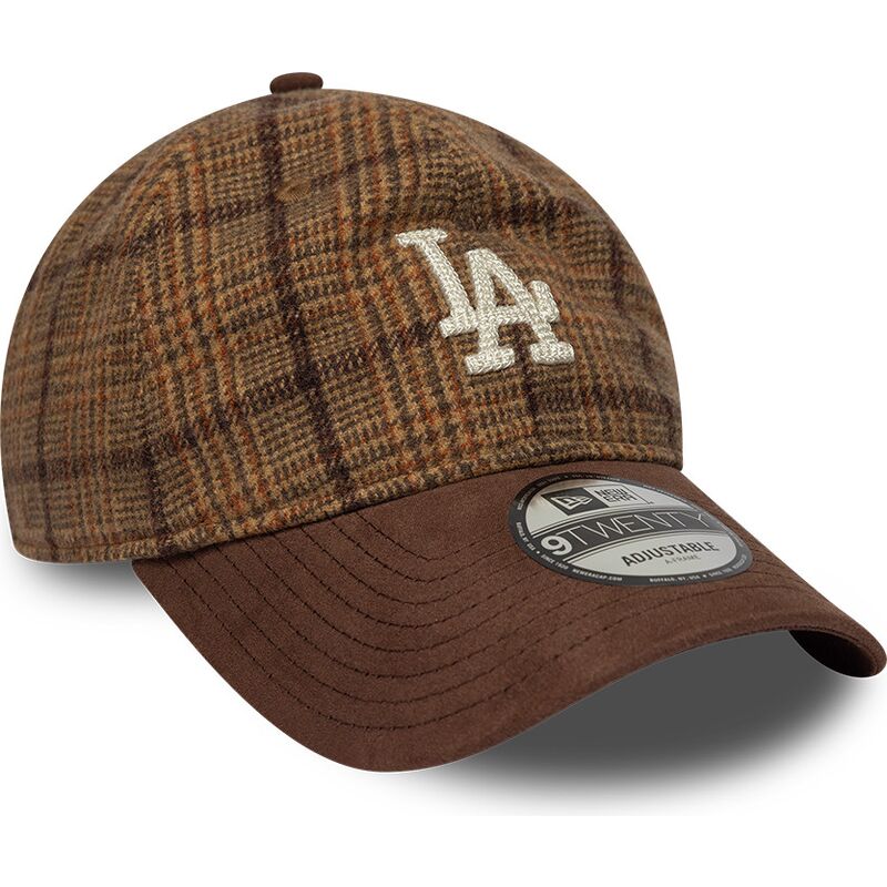 kapa-zaobljena-smeda-podesiv-9twenty-mix-check-los-angeles-dodgers-mlb-new-era