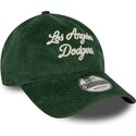 kapa-zaobljena-zelena-podesiv-9twenty-a-frame-cord-script-los-angeles-dodgers-mlb-new-era