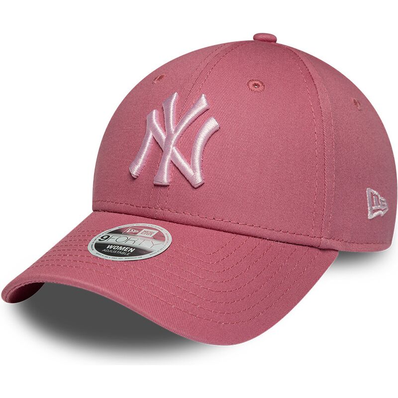 kapa-zaobljena-ruzicasta-podesiv-9forty-league-essential-cas-new-york-yankees-mlb-new-era