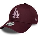 kapa-zaobljena-crvena-podesiv-rosa-9forty-metallic-los-angeles-dodgers-mlb-new-era