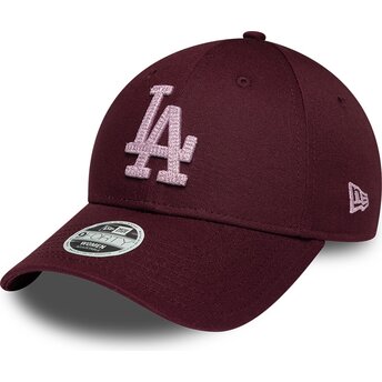Kapa zaobljena crvena podesiv rosa 9FORTY Metallic Los Angeles Dodgers MLB New Era