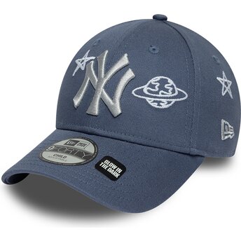 Kapa zaobljena plava podesiv za djecu 9FORTY Space Glow In The Dark New York Yankees MLB New Era