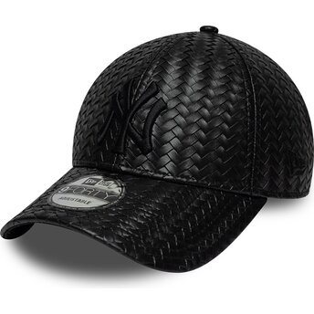 Kapa zaobljena crna snapback 9FORTY PU Weave New York Yankees MLB New Era
