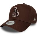 kapa-zaobljena-smeda-snapback-9forty-e-frame-team-outline-los-angeles-dodgers-mlb-new-era