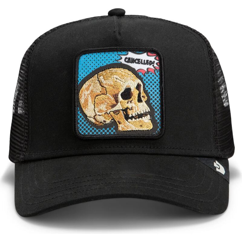 kapa-zaobljena-crna-snapback-cancelled-skull-pop-art-strikes-back-the-farm-goorin-bros