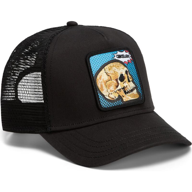 kapa-zaobljena-crna-snapback-cancelled-skull-pop-art-strikes-back-the-farm-goorin-bros