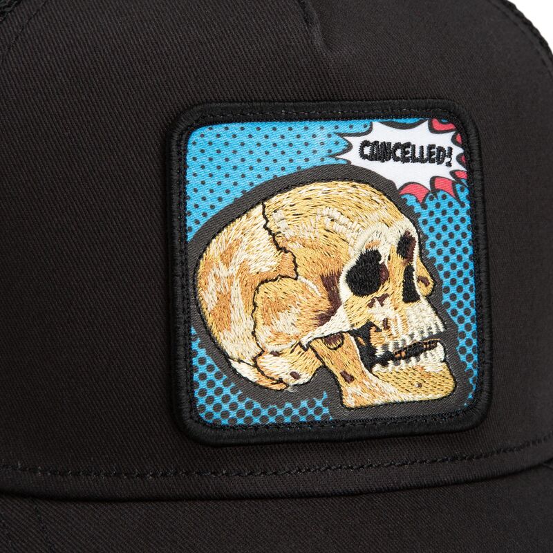 kapa-zaobljena-crna-snapback-cancelled-skull-pop-art-strikes-back-the-farm-goorin-bros