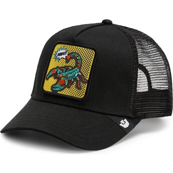 Kapa zaobljena crna snapback Deadly Scorpion Pop Art Strikes Back The Farm Goorin Bros.