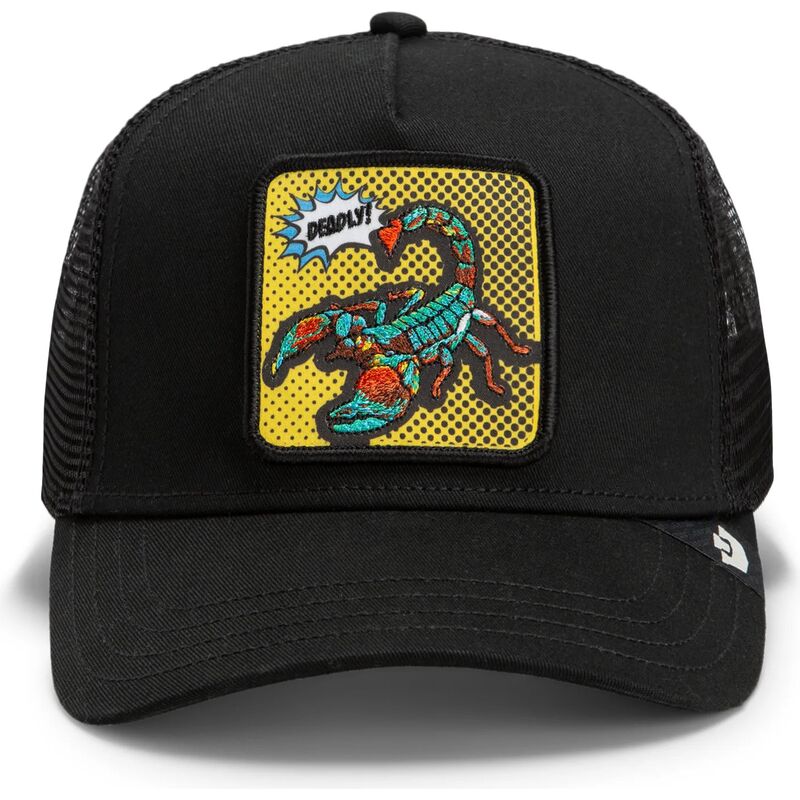 kapa-zaobljena-crna-snapback-deadly-scorpion-pop-art-strikes-back-the-farm-goorin-bros