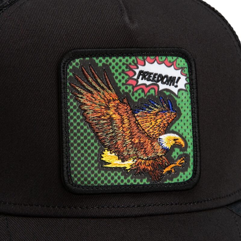 kapa-zaobljena-crna-snapback-freedom-eagle-pop-art-strikes-back-the-farm-goorin-bros