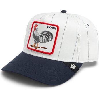 Kapa zaobljena siva snapback Pinstripe Rooster Cock Playmakers The Farm Goorin Bros.