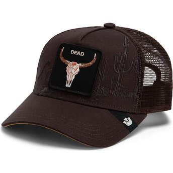 Kapa zaobljena smeđa snapback Skull Badlands Dead The Farm Goorin Bros.