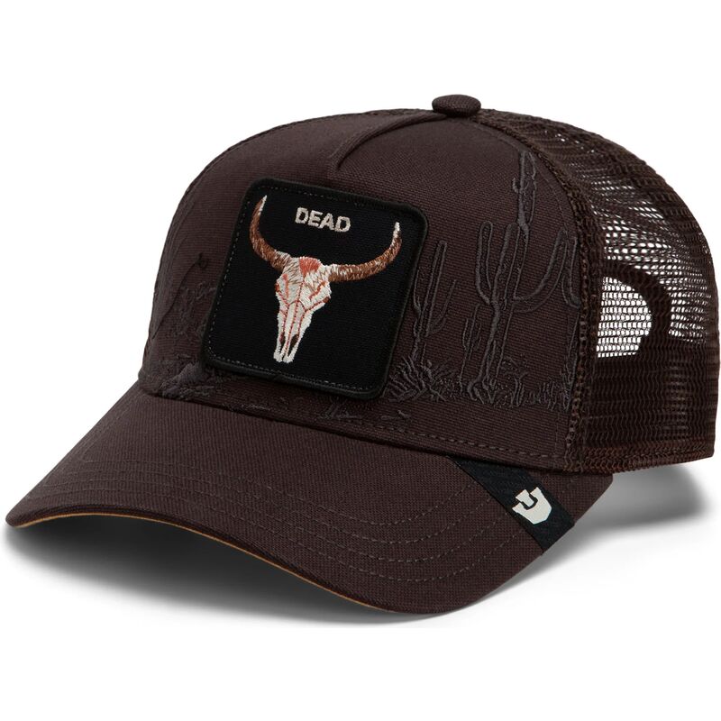 kapa-zaobljena-smeda-snapback-skull-badlands-dead-the-farm-goorin-bros