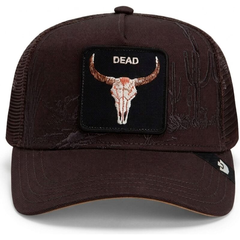 kapa-zaobljena-smeda-snapback-skull-badlands-dead-the-farm-goorin-bros