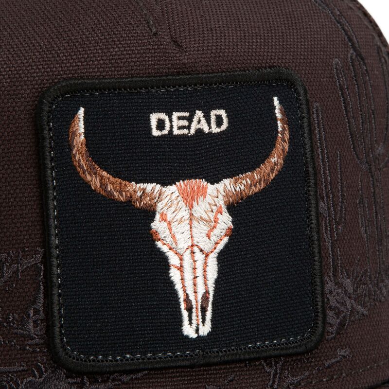 kapa-zaobljena-smeda-snapback-skull-badlands-dead-the-farm-goorin-bros