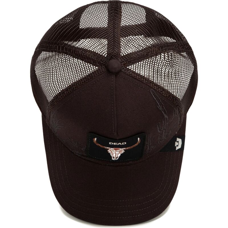 kapa-zaobljena-smeda-snapback-skull-badlands-dead-the-farm-goorin-bros