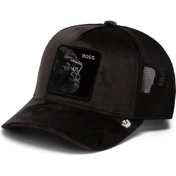 Kapa zaobljena crna snapback Velour Boss The Farm Goorin Bros.