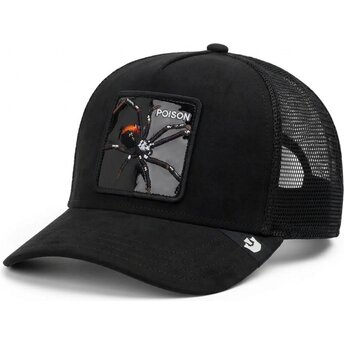 Kapa zaobljena crna snapback Black Out Spider Blackened Metallic Poison The Farm Goorin Bros.