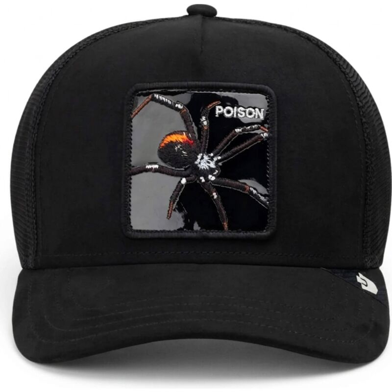 kapa-zaobljena-crna-snapback-black-out-spider-blackened-metallic-poison-the-farm-goorin-bros