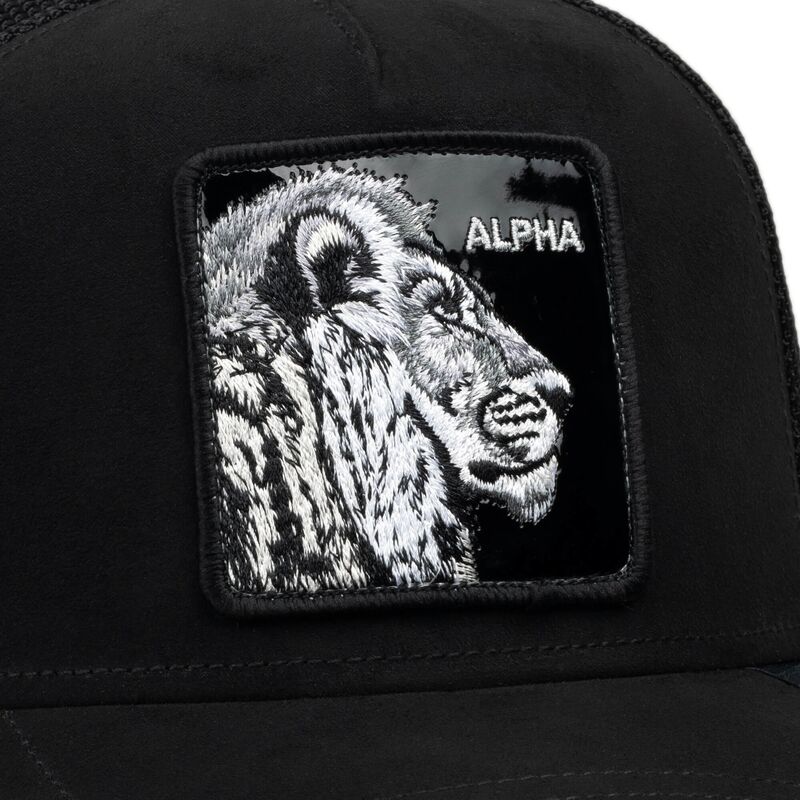 kapa-zaobljena-crna-snapback-black-out-lion-blackened-metallic-alpha-the-farm-goorin-bros