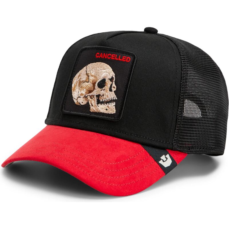 kapa-zaobljena-crna-snapback-cancelled-skull-microsuede-the-farm-goorin-bros