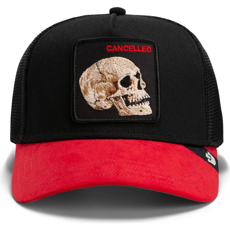 kapa-zaobljena-crna-snapback-cancelled-skull-microsuede-the-farm-goorin-bros
