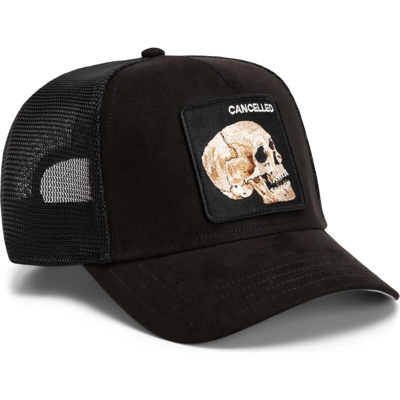 kapa-zaobljena-crna-snapback-suede-cancelled-skull-microsuede-the-farm-goorin-bros