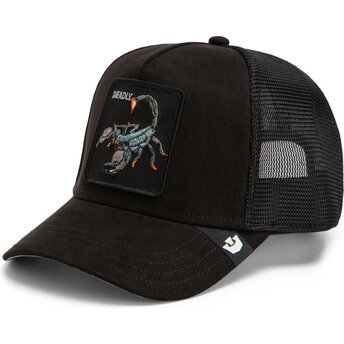 Kapa zaobljena crna snapback Suede Scorpion Microsuede The Farm Goorin Bros.