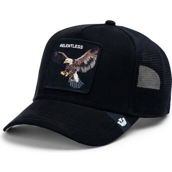 Kapa zaobljena crna snapback Suede Relentless Eagle Microsuede The Farm Goorin Bros.