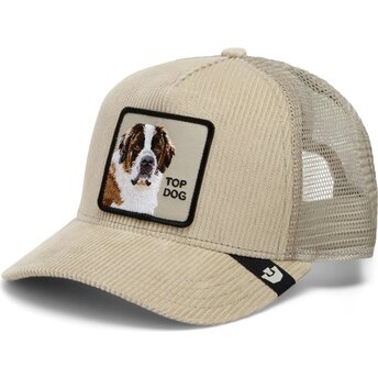 Kapa zaobljena bež snapback Corduroy Top Dog Ridgeline The Farm Goorin Bros.