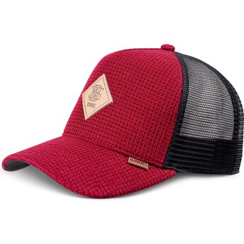 Kapa zaobljena crvena snapback HFT Knitted Fab Djinns