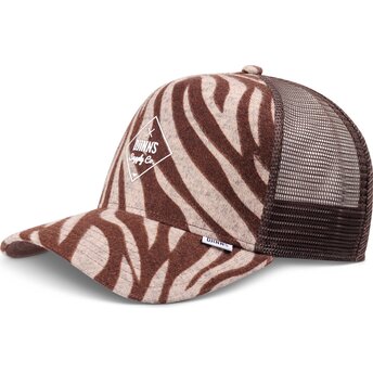 Kapa zaobljena smeđa snapback HFT Rubbertigerstripes Djinns