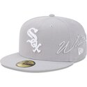 kapa-ravna-siva-prilagodena-59fifty-side-script-chicago-white-sox-mlb-new-era