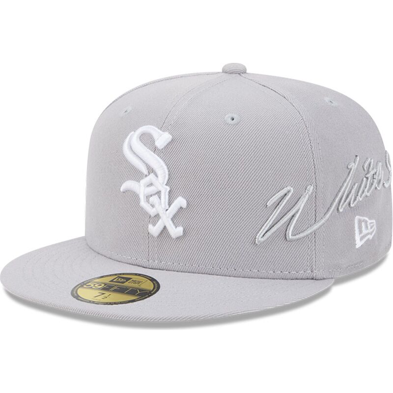 kapa-ravna-siva-prilagodena-59fifty-side-script-chicago-white-sox-mlb-new-era