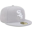 kapa-ravna-siva-prilagodena-59fifty-side-script-chicago-white-sox-mlb-new-era