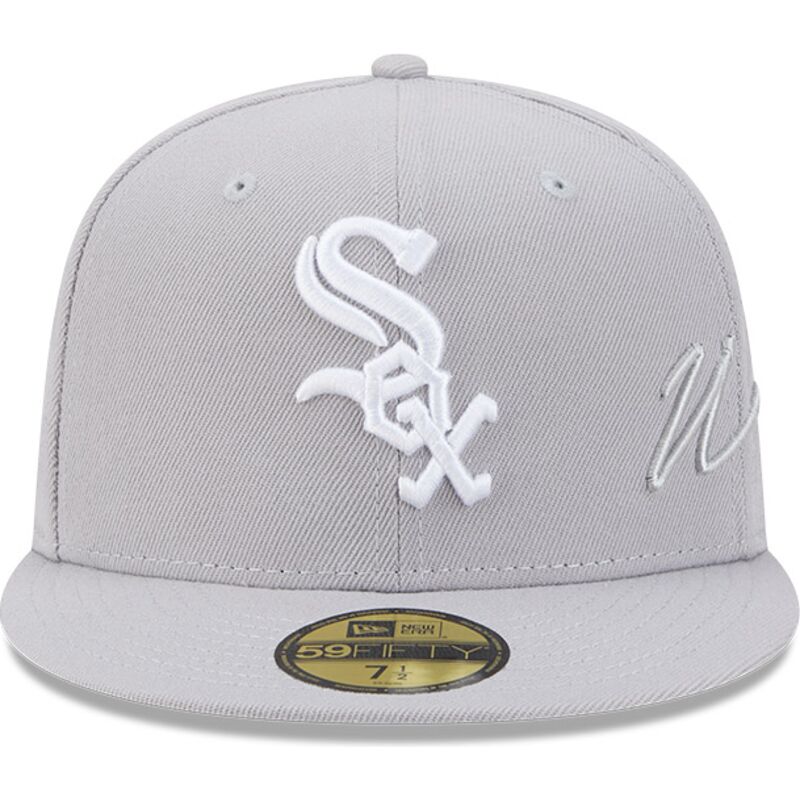kapa-ravna-siva-prilagodena-59fifty-side-script-chicago-white-sox-mlb-new-era