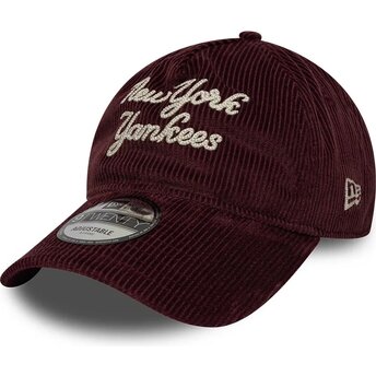 Kapa zaobljena crvena podesiv 9TWENTY A Frame Cord Script New York Yankees MLB New Era