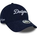kapa-zaobljena-mornarsko-plava-podesiv-9twenty-cord-script-los-angeles-dodgers-mlb-new-era