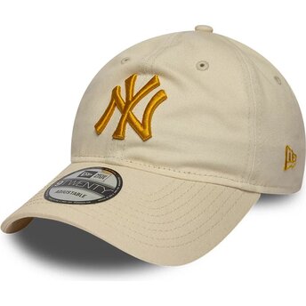 Kapa zaobljena bež podesiv dorado 9TWENTY League Essential New York Yankees MLB New Era