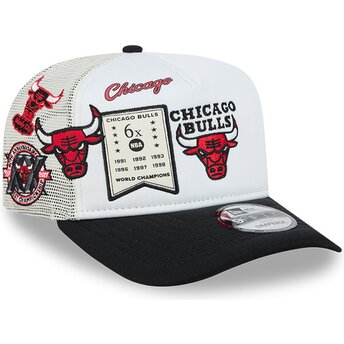 Kapa zaobljena bijela snapback Hardwood Classics 9FIFTY A Frame Precurved Chicago Bulls NBA New Era