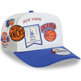 Kapa zaobljena bijela snapback Hardwood Classics 9FIFTY A Frame Precurved New York Knicks NBA New Era