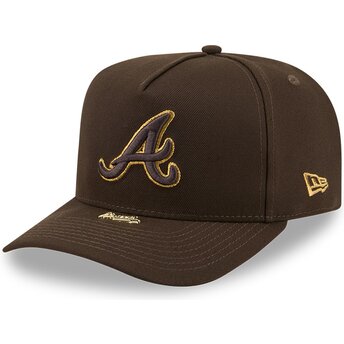 Kapa zaobljena smeđa snapback 9FIFTY A Frame Precurved Visor Pin Atlanta Braves MLB New Era