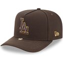 kapa-zaobljena-smeda-snapback-9fifty-a-frame-precurved-visor-pin-los-angeles-dodgers-mlb-new-era