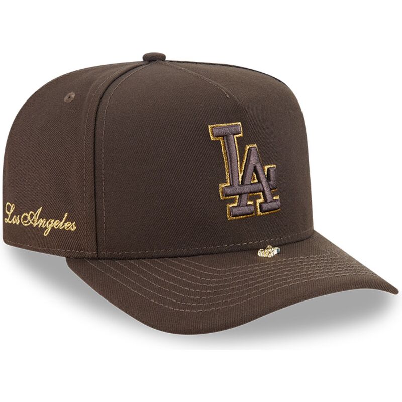 kapa-zaobljena-smeda-snapback-9fifty-a-frame-precurved-visor-pin-los-angeles-dodgers-mlb-new-era