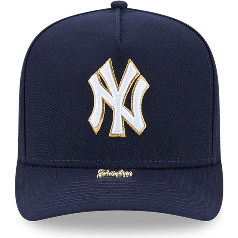 kapa-zaobljena-mornarsko-plava-snapback-9fifty-a-frame-precurved-visor-pin-new-york-yankees-mlb-new-era