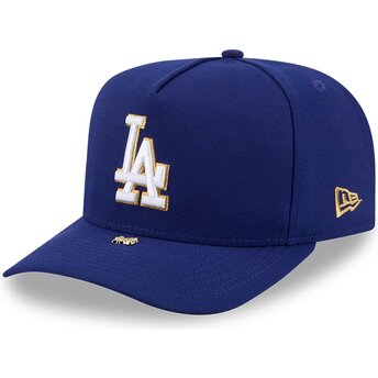 Kapa zaobljena plava snapback 9FIFTY A Frame Precurved Visor Pin Los Angeles Dodgers MLB New Era