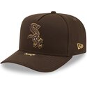kapa-zaobljena-smeda-snapback-9fifty-a-frame-precurved-visor-pin-chicago-white-sox-mlb-new-era