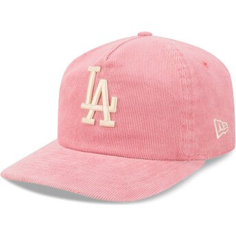 Kapa zaobljena ružičasta podesiv 19TWENTY Precurved Corduroy Pastel Los Angeles Dodgers MLB New Era